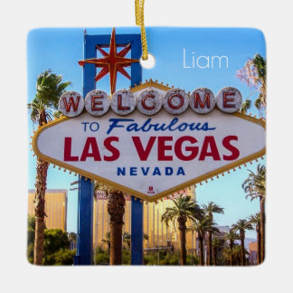 Ornamento De Cerâmica Las Vegas Personalizadas