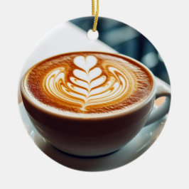 Ornamento De Cerâmica Latte Art