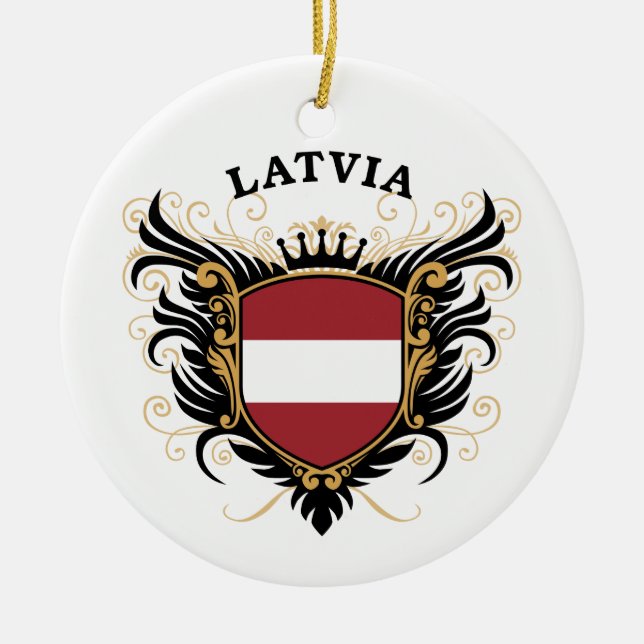 Ornamento De Cerâmica Latvia (Frente)
