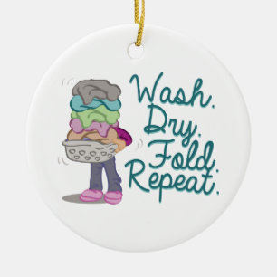 Ornamento De Cerâmica Lavagem da lavanderia