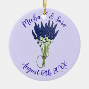 Ornamento De Cerâmica Lavandula Lavanda Floral Púrpura Favor do Casament