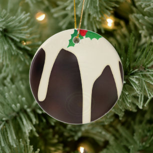 Ornamento De Cerâmica Lawn Bowls Pudim de Natal,