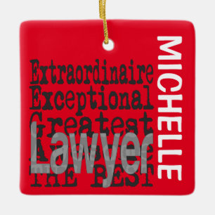 Ornamento De Cerâmica Lawyer Extraordinaire CUSTOM