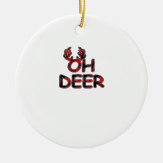 Ornamento De Cerâmica Layout Limpo Oh Deer