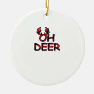 Ornamento De Cerâmica Layout Limpo Oh Deer