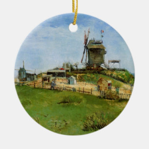 Ornamento De Cerâmica Le Moulin de la Galette por Vincent van Gogh