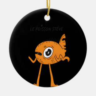 Ornamento De Cerâmica Le Poisson Steve Cute & Funny
