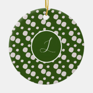 Ornamento De Cerâmica Leafy Green Pink Pontos iniciais