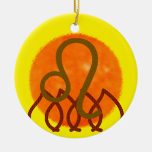 Ornamento De Cerâmica Leão