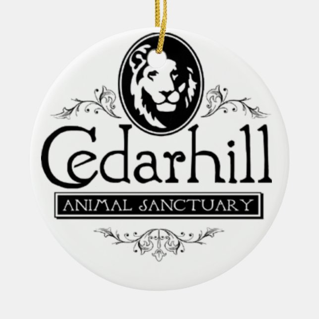 Ornamento De Cerâmica Leão de Cedarhill (Frente)