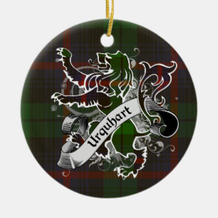 Ornamento De Cerâmica Leão do Tartan de Urquhart