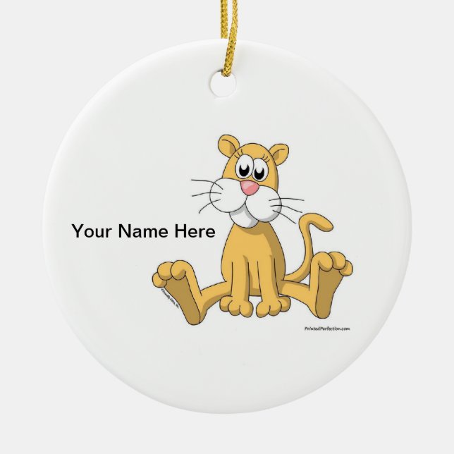 Ornamento De Cerâmica Leão - Mulher (Frente)