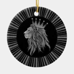 Ornamento De Cerâmica Leão - Rei Selva