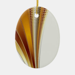 Ornamento De Cerâmica Leather Christmas Fractal