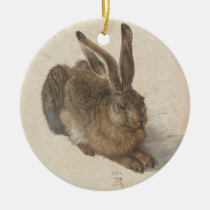 Ornamento De Cerâmica Lebre ao estilo retrô - Albrecht Dürer