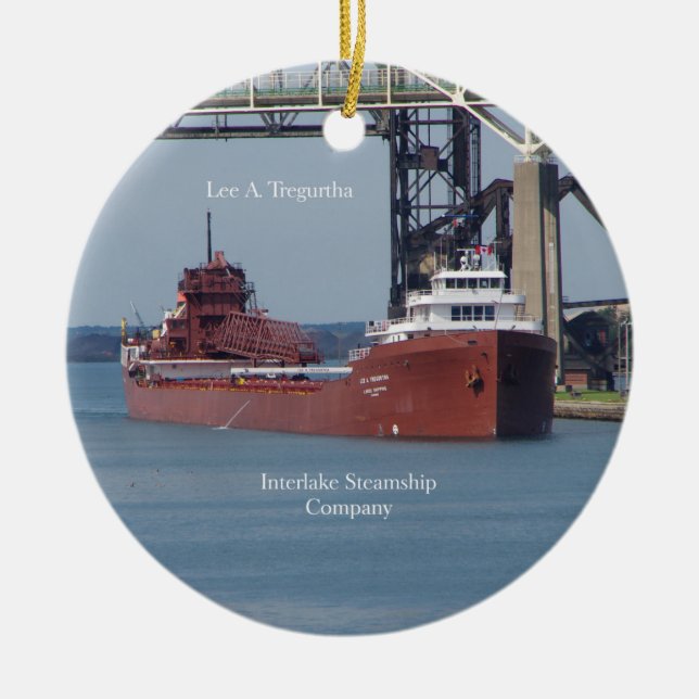Ornamento De Cerâmica Lee A. Tregurtha Ornament (Frente)