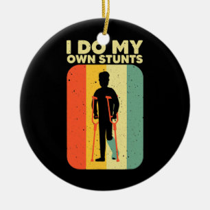 Ornamento De Cerâmica Legal Design Da Perna Para Homens As Mulheres Queb