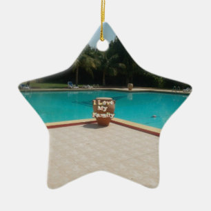 Ornamento De Cerâmica Legal Hakuna Matata Piscina Lado Eu amo Minha Famí