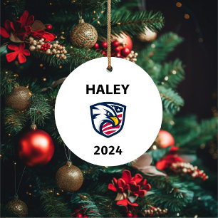 Ornamento De Cerâmica Legal Patriótico Nikki Haley 2024 Eagle