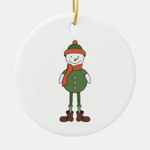 Ornamento De Cerâmica Legal Snowman