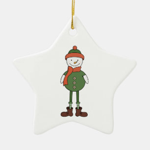 Ornamento De Cerâmica Legal Snowman