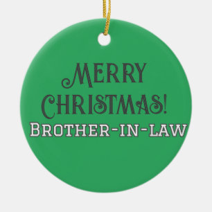 Ornamento De Cerâmica Legal texto universitário Feliz Natal Irmão-Em-Dir