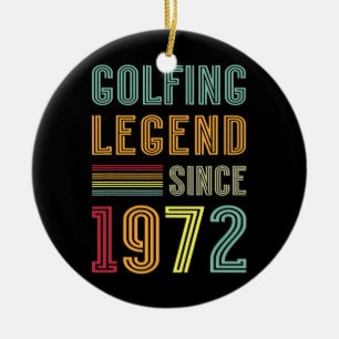 Ornamento De Cerâmica Legenda de Golfer 1972 50º aniversário Golf 50 ano