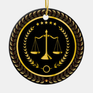 Ornamento De Cerâmica Lei, Advogado, Escalas de Justiça