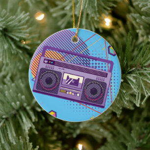 Ornamento De Cerâmica Leitor de cassetes de rádio portátil Funky dos a