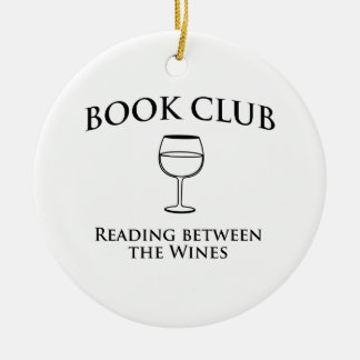 Ornamento De Cerâmica Leitura do clube de leitura entre os vinhos