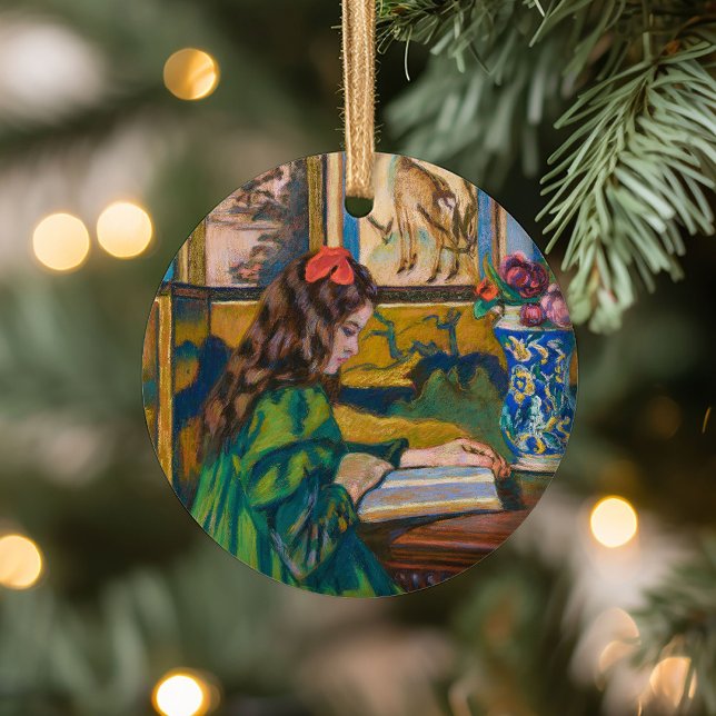 Ornamento De Cerâmica Leitura Madeleine | Armand Guillaumin (Criador carregado)