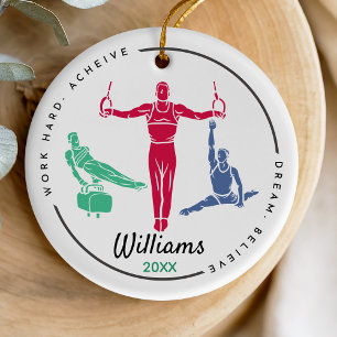 Ornamento De Cerâmica Lembrança de Competição de Ginasta Masculino Espor