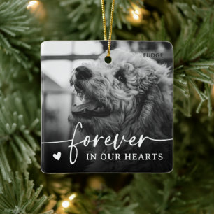 Ornamento De Cerâmica Lembrança de Foto de Cachorro de Estimação Elegant