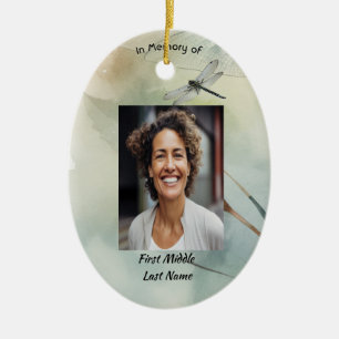 Ornamento De Cerâmica Lembrança de Foto Memorial Cristã Personalizada Dr