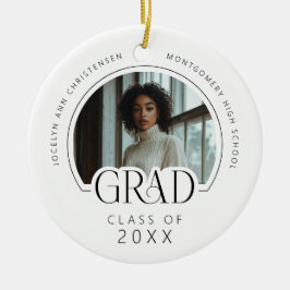 Ornamento De Cerâmica Lembrança de Fotografia Personalizada Moderna para