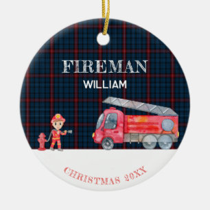 Ornamento De Cerâmica Lembrança de Natal de Foto Personalizada do Bombei