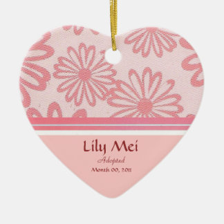 Ornamento De Cerâmica Lembrança floral do anúncio da adopção da