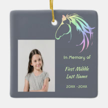 Lembrança Memorial Arte de Cavalo Pastel
