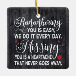 Ornamento De Cerâmica Lembrança Personalizada, Sua Citação Memorial Para