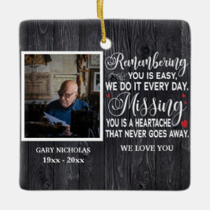 Ornamento De Cerâmica Lembrando De Você Foto Personalizada De Cotação