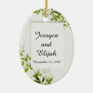 Ornamento De Cerâmica Lembrando-Se De Seu Favor De Casamento Cerâmico/Ov