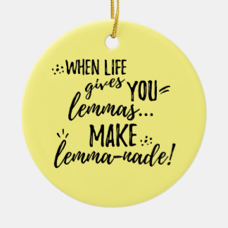 Ornamento De Cerâmica Lemma (Lemonada) Matemática Linguística Humor