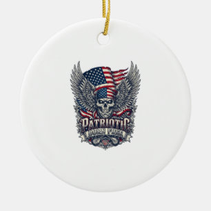 Ornamento De Cerâmica Lenço Patriótico Rocker Glória Antiga Música Rock