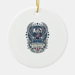 Ornamento De Cerâmica Lenço Patriótico Rocker Glória Antiga Música Rock