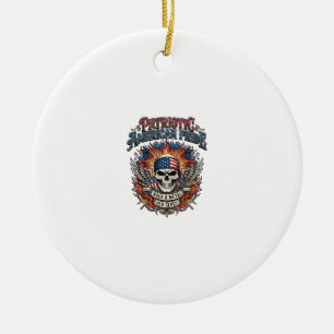 Ornamento De Cerâmica Lenço Patriótico Rocker Glória Antiga Música Rock