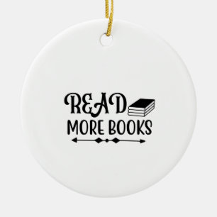 Ornamento De Cerâmica Lendo arte Ler mais livros