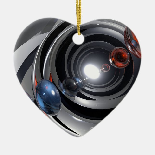 Ornamento De Cerâmica Lente da câmara Abstrato (Frente)