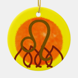 Ornamento De Cerâmica Leo