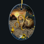 Ornamento De Cerâmica Leo Art Collage<br><div class="desc">#Leo #Art #Ornament mostrando a todos que este sinal está conectado a (símbolo,  elemento,  planeta,  flor,  gemstone e cor). — Mais itens do Leo: www.zazzle.com/aura2000/leo</div>