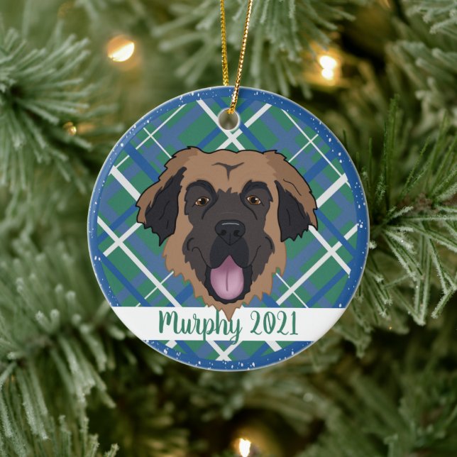Ornamento De Cerâmica Leonberger Christmas (Árvore)